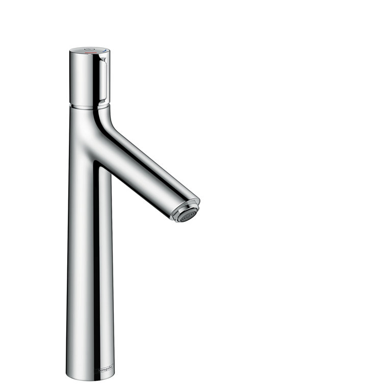 Sleek Polished Chrome High Arc Minimalist Bathroom Faucet