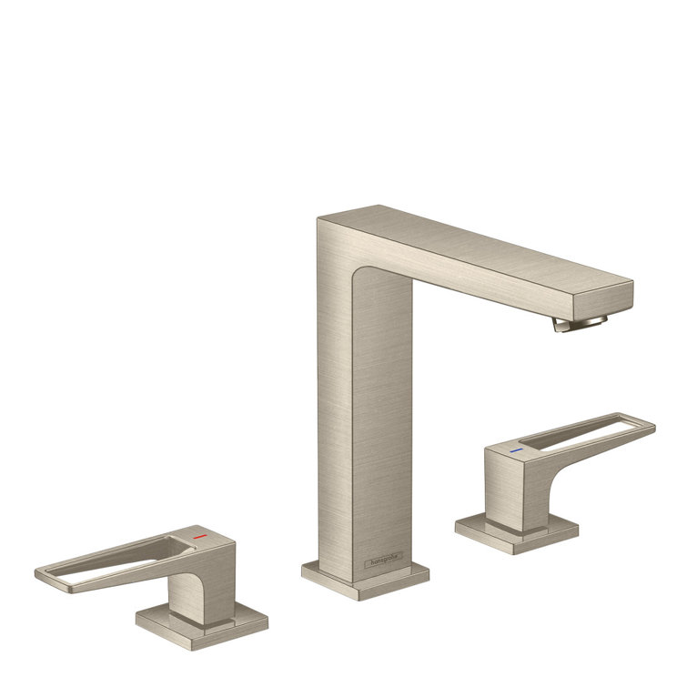 Brushed Nickel Modern Widespread Bathroom Faucet