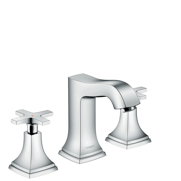 Polished Nickel Modern Widespread Bathroom Faucet