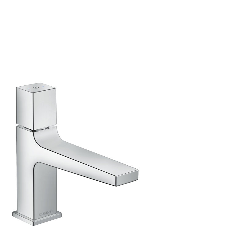 Metropol Polished Chrome Minimalist Double Handle Bathroom Faucet