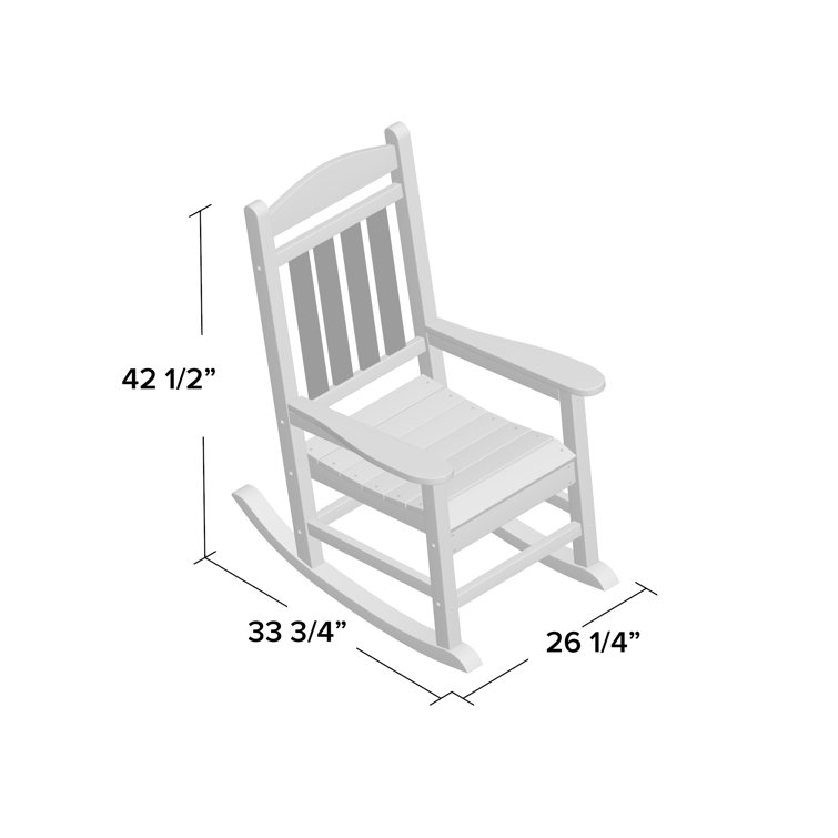 Teak Polywood Presidential Outdoor Rocking Chair with Arms