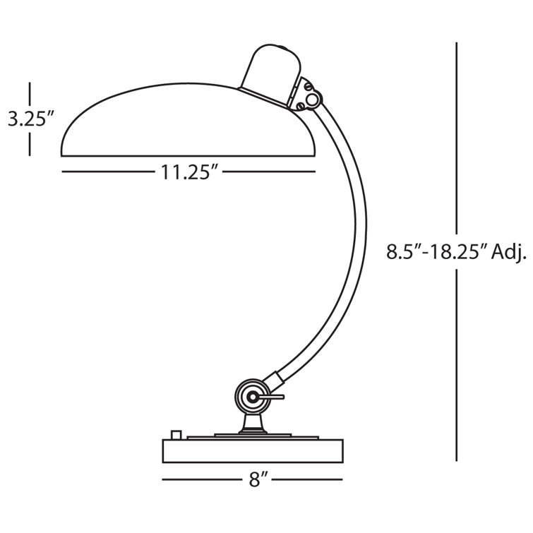 Bruno Adjustable Arc Bronze Desk Lamp with Nickel Accents