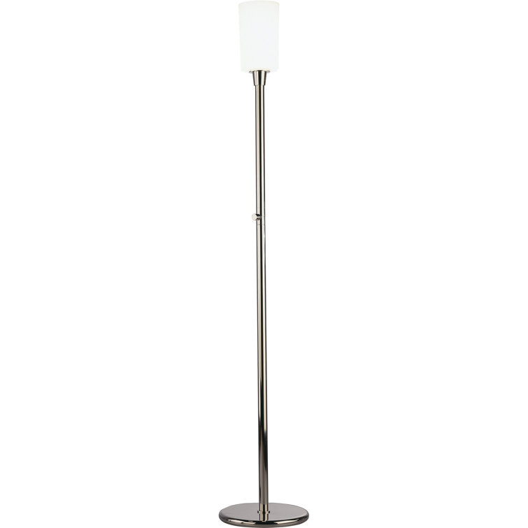 Nina 70.5'' Polished Nickel Floor Lamp with Frosted Glass Shade