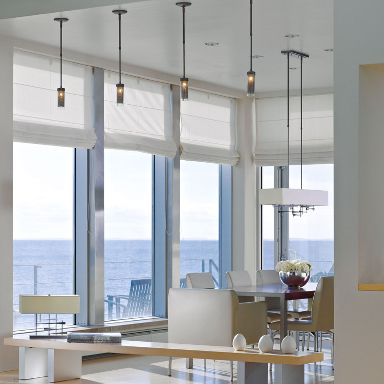 Black and Natural Anna 4-Light Island Pendant