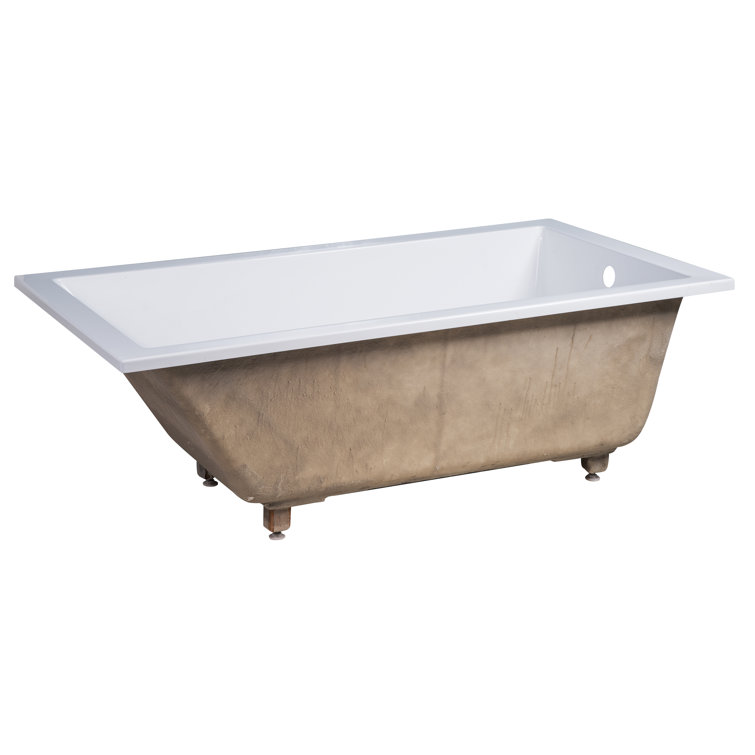 Voltaire 36" White Acrylic Drop-In Bathtub