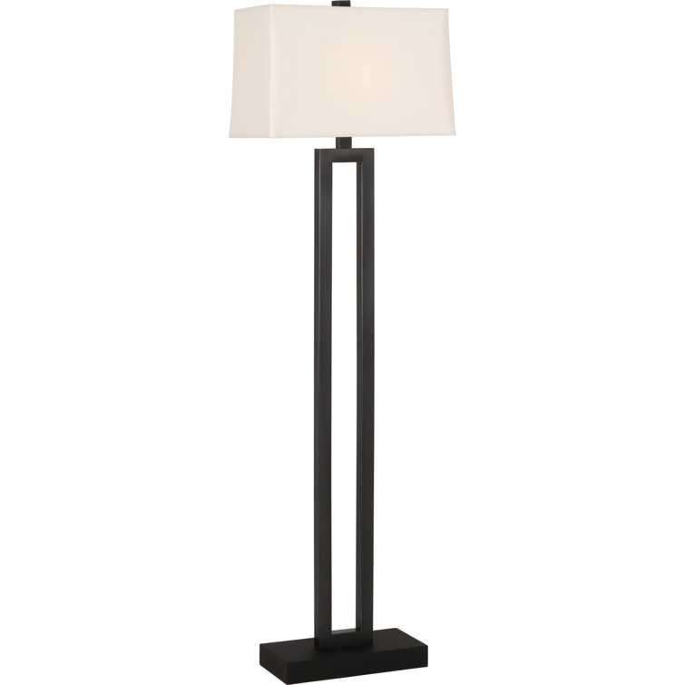 Deep Patina Bronze 60" Floor Lamp with Snowflake Shade