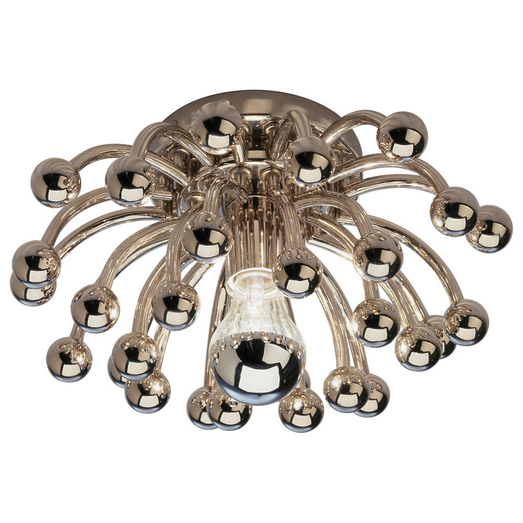 Polished Nickel Anemone 13" Flush Mount/Wall Sconce