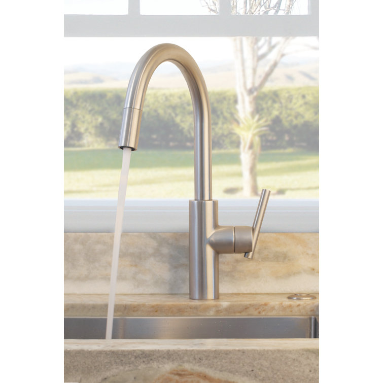 Stainless Steel Pull-Down Kitchen Faucet with Pull-out Spray