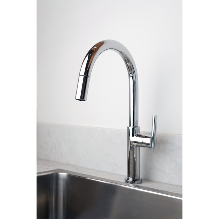 Polished Chrome Single Handle Pull Down Kitchen Faucet