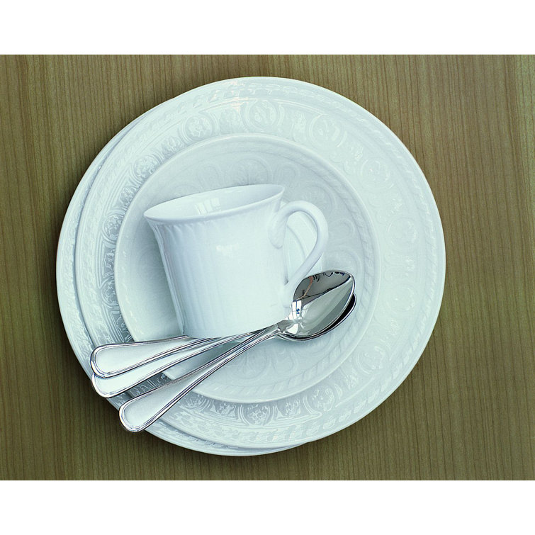 Cellini White Porcelain 24-Piece Dinnerware Set, Service for 6