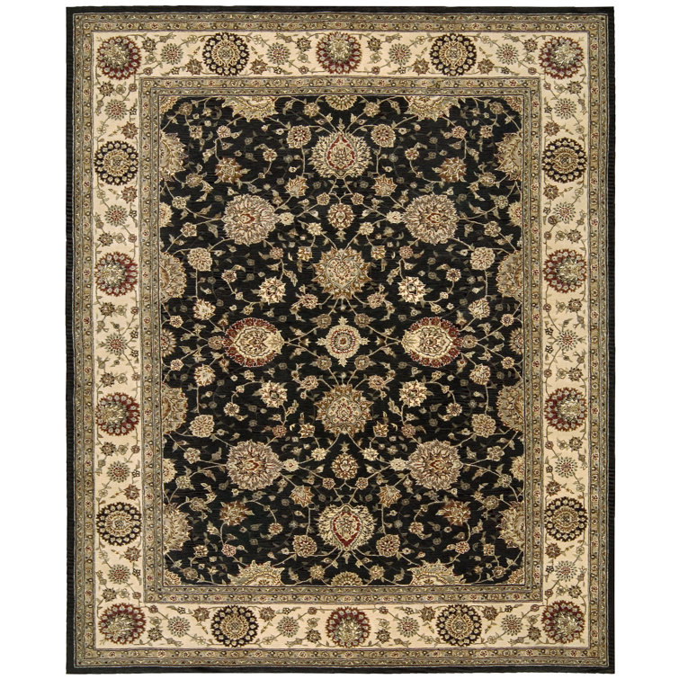 Ivory Silk & Wool Handmade Tufted Rectangular Plush Rug