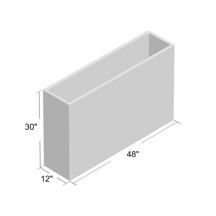 Connoisseur Handmade White Fiberglass Planter Box