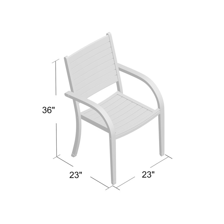 Thorold Dark Teak Finish Eucalyptus Outdoor Dining Armchairs, Set of 4