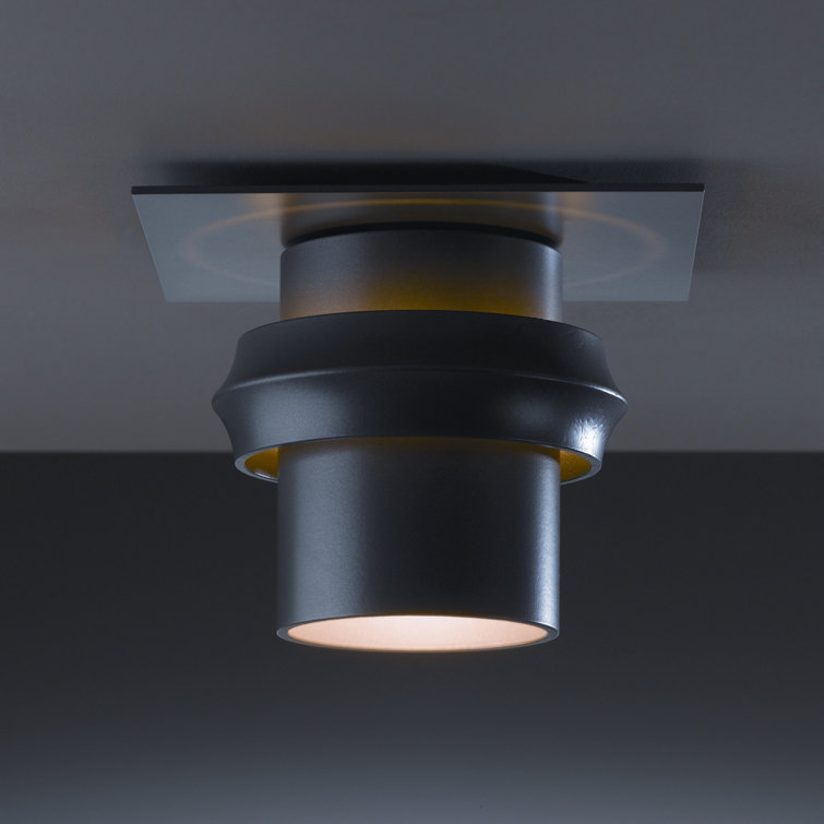 Coastal Black Aluminum 4.9'' H Outdoor Semi Flush Mount