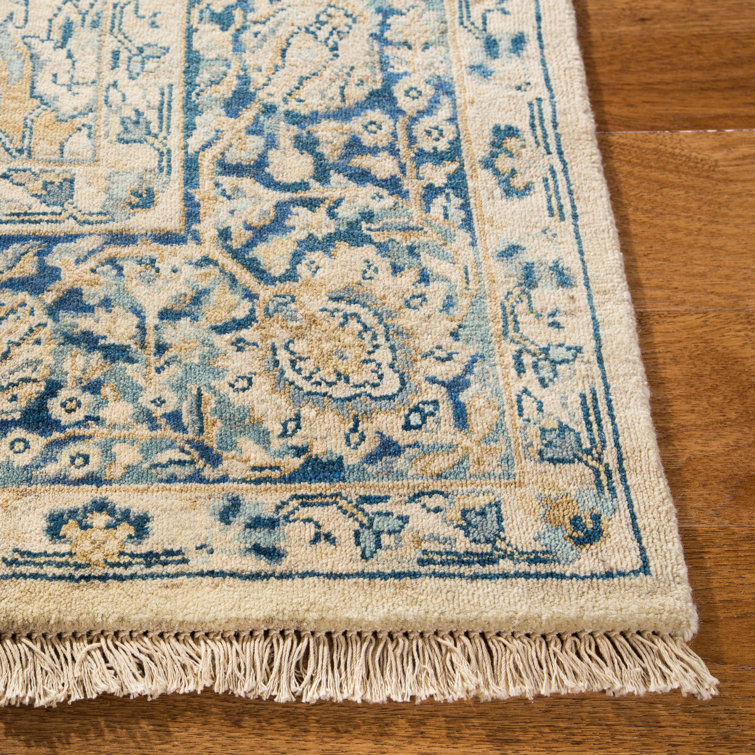 Imogen Hand-Knotted Wool 6' x 9' Lago Blue Area Rug