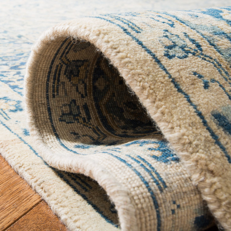 Imogen Hand-Knotted Wool 6' x 9' Lago Blue Area Rug