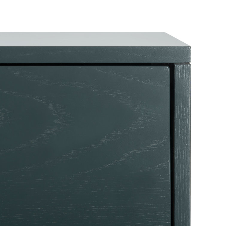 Estelle Transitional Teal 6-Drawer Dresser with Brass Accents