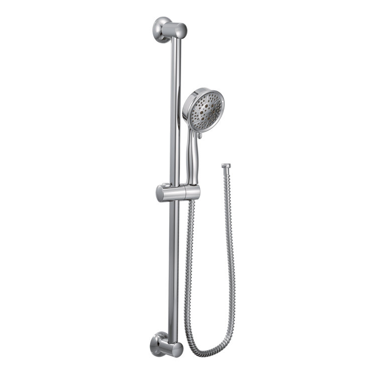 Chrome Adjustable Handheld Showerhead with Slide Bar