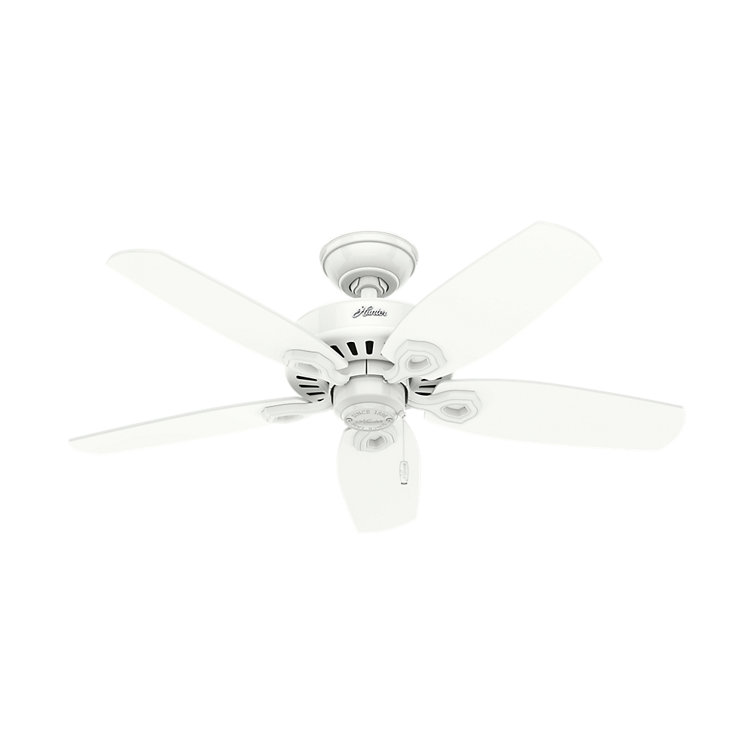 42" White and Light Oak Ceiling Fan with LED Light