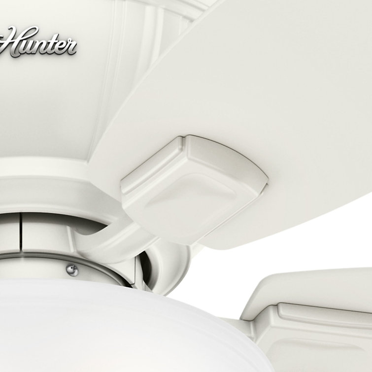 52'' Fresh White Low Profile Ceiling Fan with LED Light