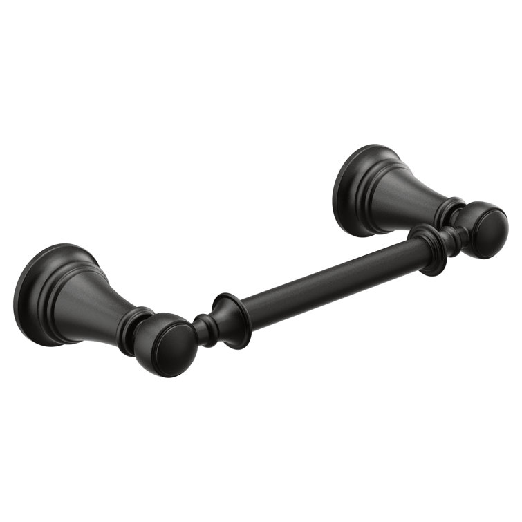 Matte Black Traditional Wall Mounted Toilet Paper Holder