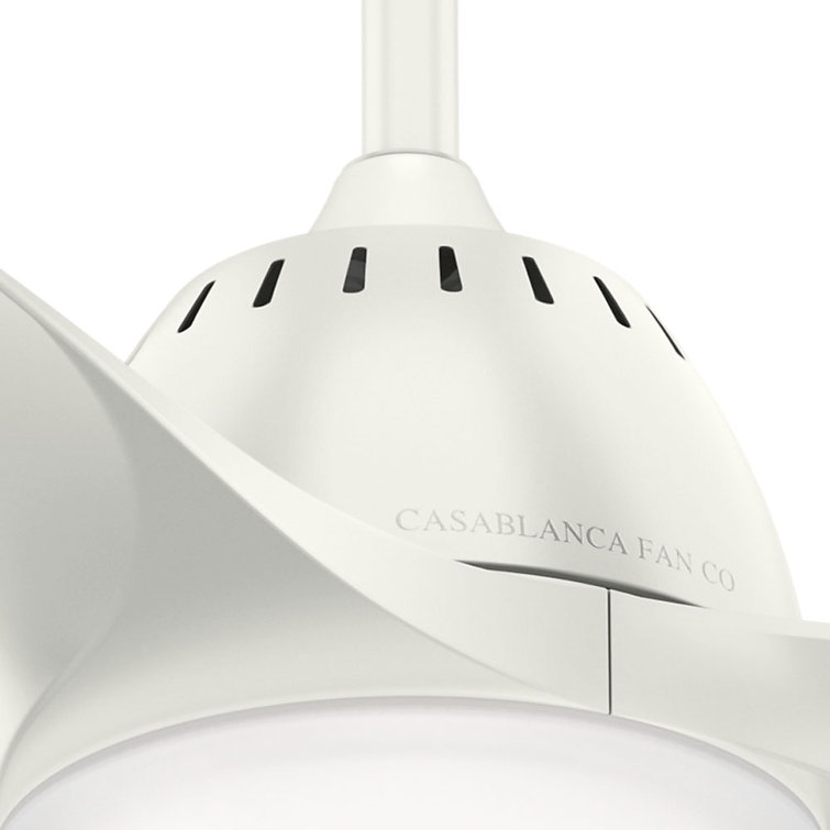Fresh White 52-Inch Modern Ceiling Fan with LED Light and Remote