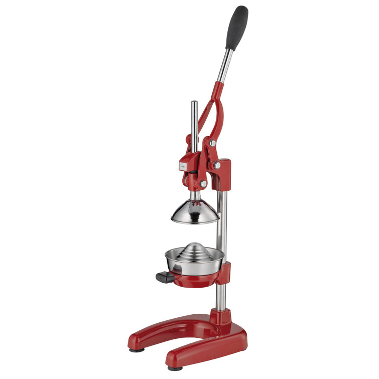 Red Stainless Steel Professional Citrus Juicer with Lever
