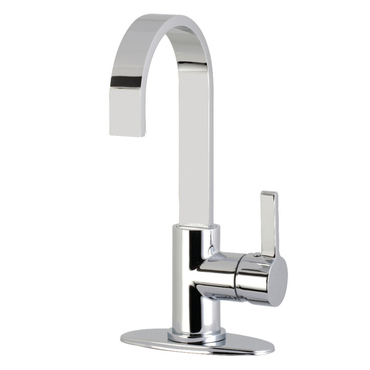 Polished Chrome Single-Handle Deck Mount Bar Faucet