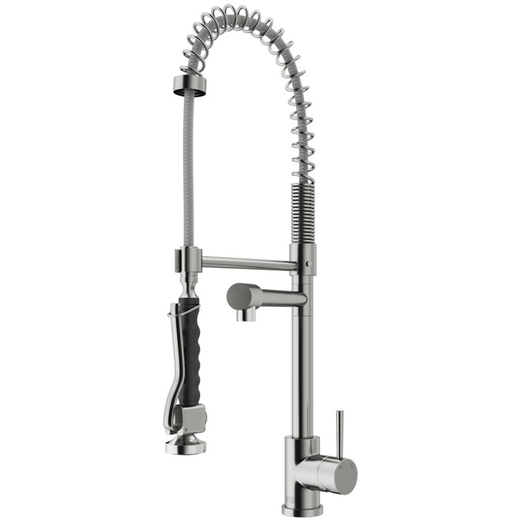 Zurich 27" Chrome Brass Pull-Down Kitchen Faucet
