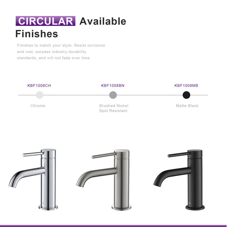 Chrome Single Handle Bathroom Faucet with Pop-Up Drain
