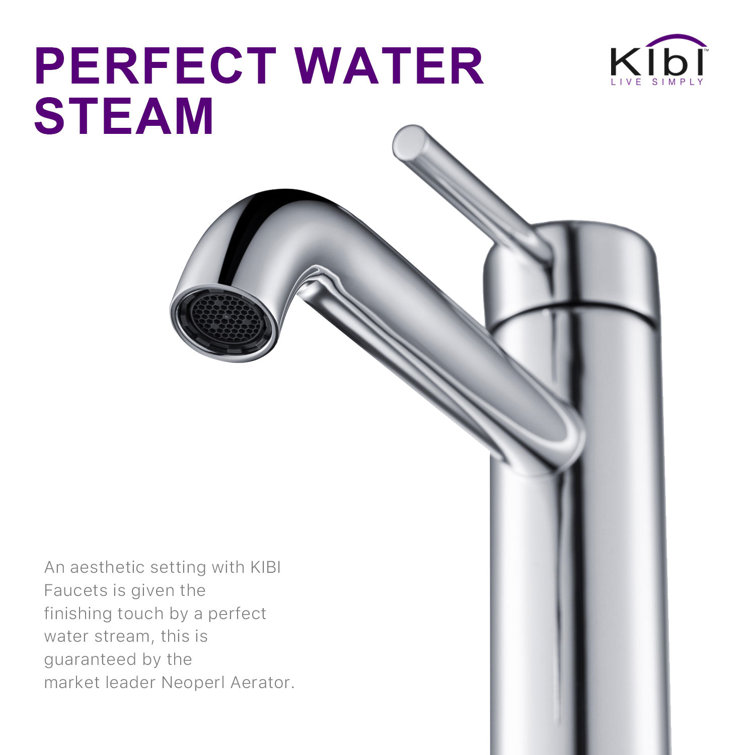 Chrome High Arc Single Handle Vessel Sink Faucet