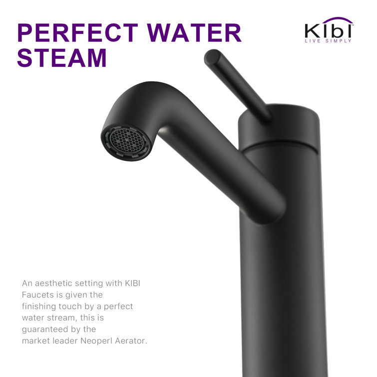 Elegant Matte Black Lead-Free Brass Vessel Sink Faucet with Pop-Up Drain