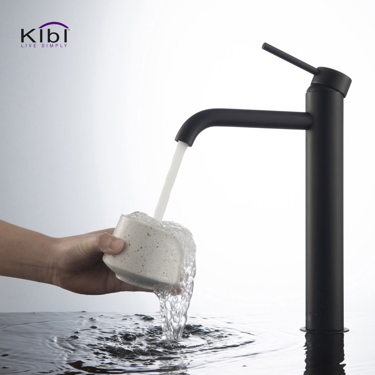 Elegant Matte Black Lead-Free Brass Vessel Sink Faucet with Pop-Up Drain
