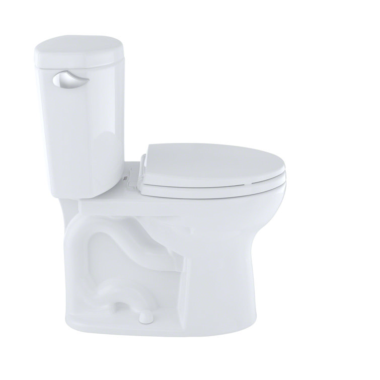 Cotton White Round Two-Piece High Efficiency Toilet