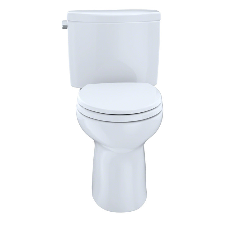 Cotton White Round Two-Piece High Efficiency Toilet