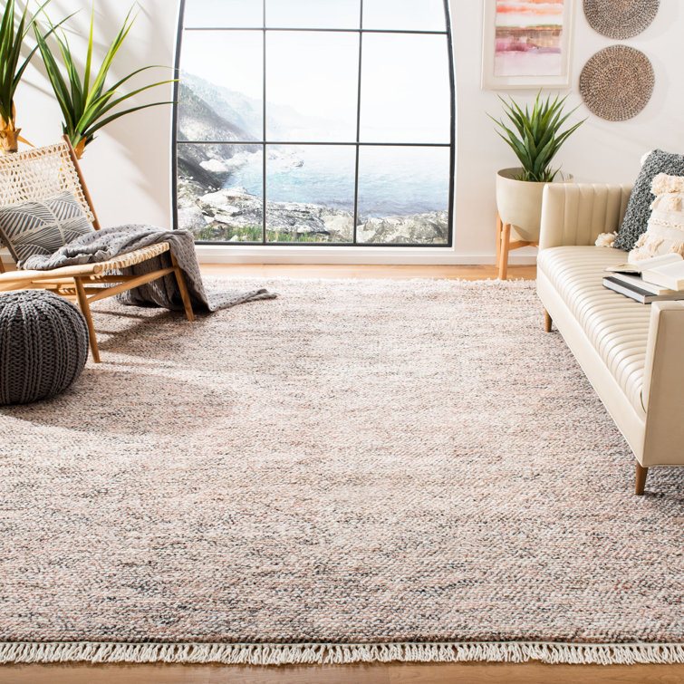 Handmade Beige Wool Flatweave 8' x 10' Rug