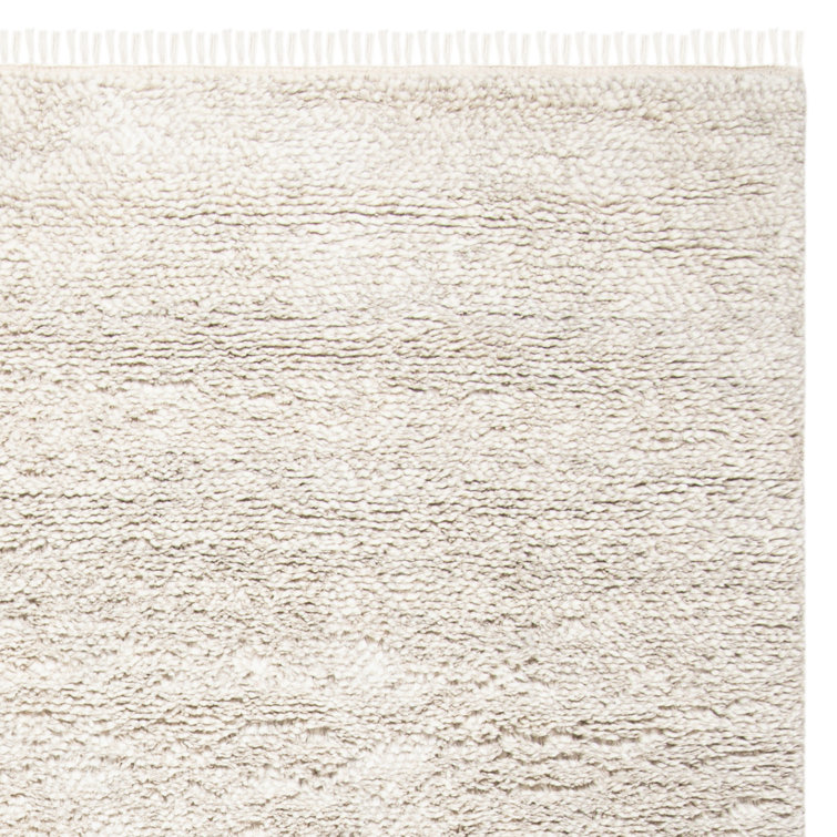 Handmade Beige Wool Flatweave 8' x 10' Rug