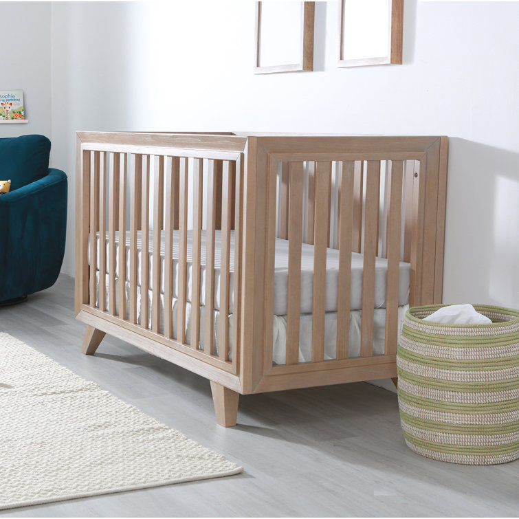 Wooster Almond 3-in-1 Convertible Crib with Multi-Level Paneling