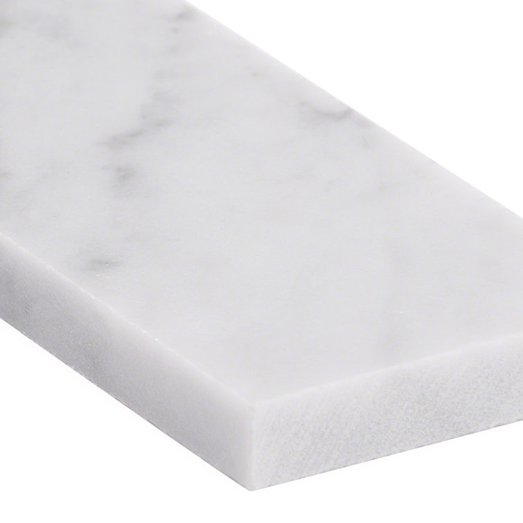 Carrara White 2x8 Honed Marble Subway Tile