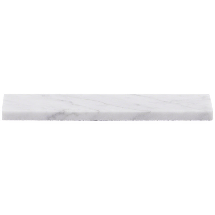 Carrara White 2x8 Honed Marble Subway Tile