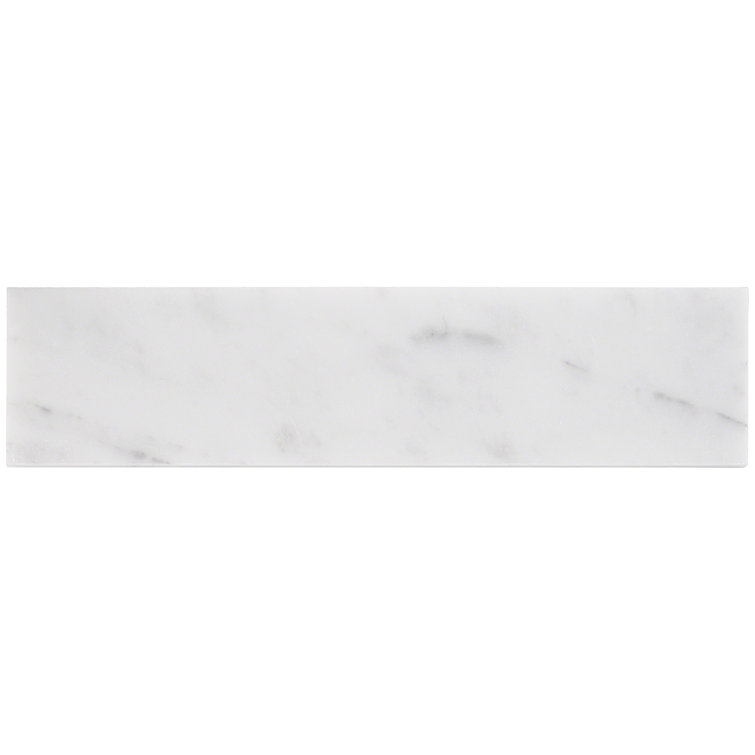 Carrara White 2x8 Honed Marble Subway Tile
