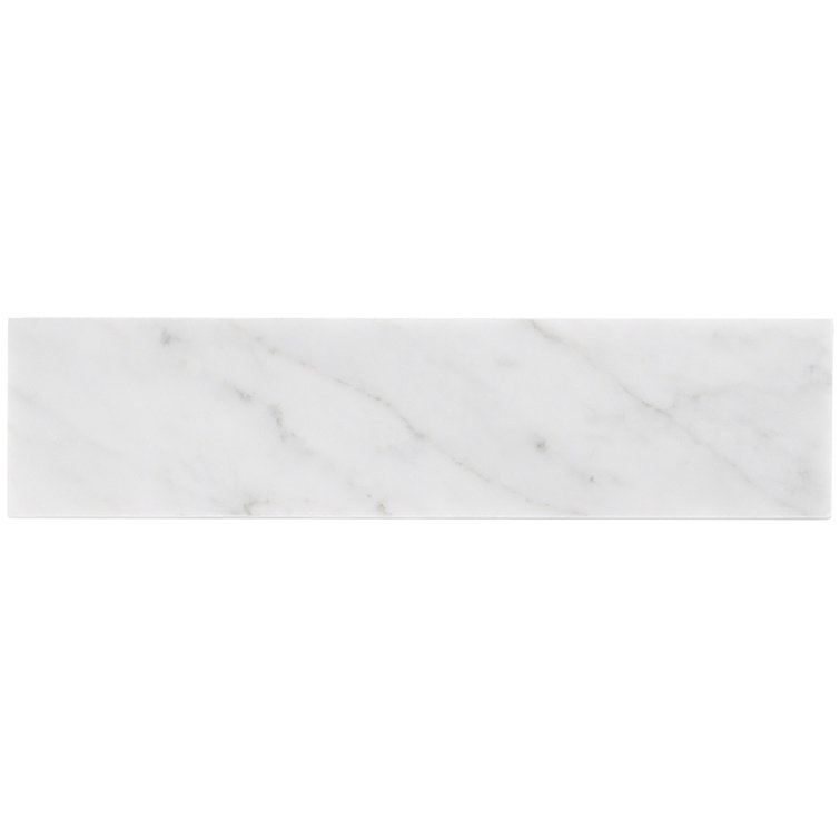Carrara White 2x8 Honed Marble Subway Tile