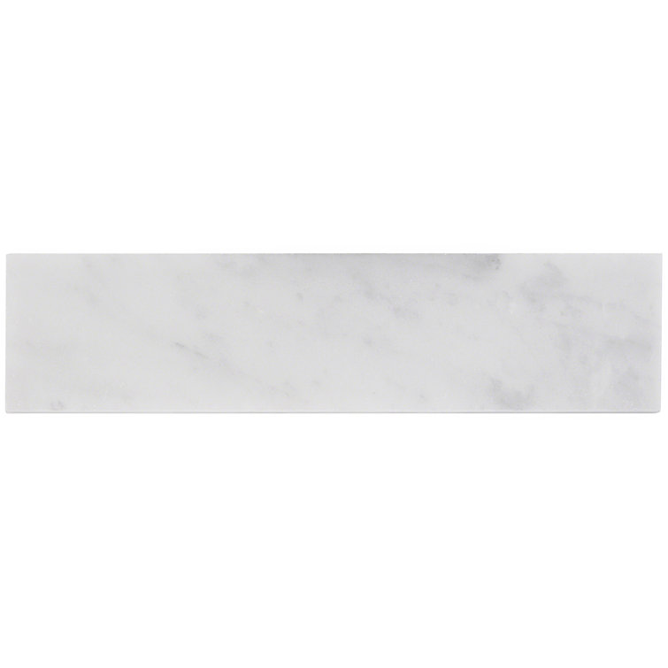 Carrara White 2x8 Honed Marble Subway Tile