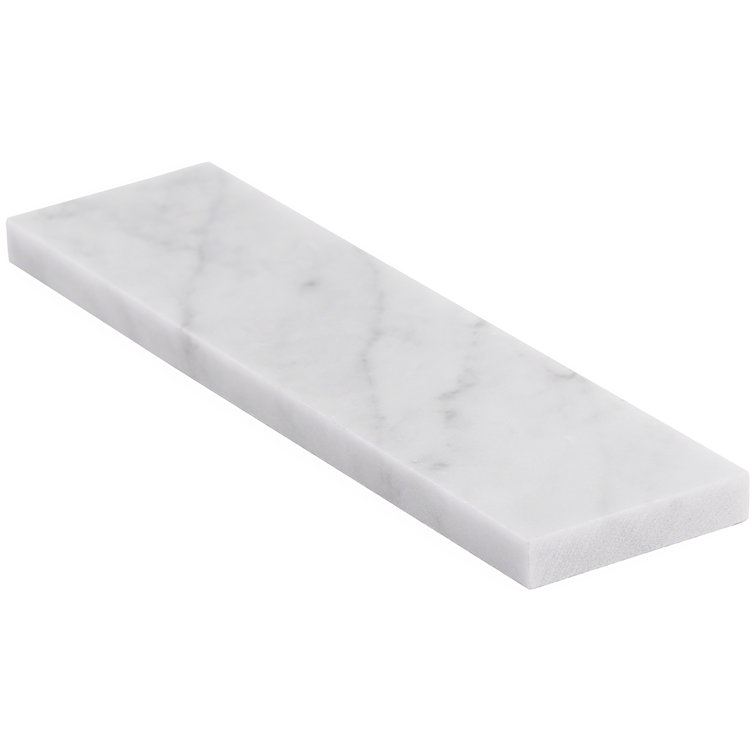 Carrara White 2x8 Honed Marble Subway Tile