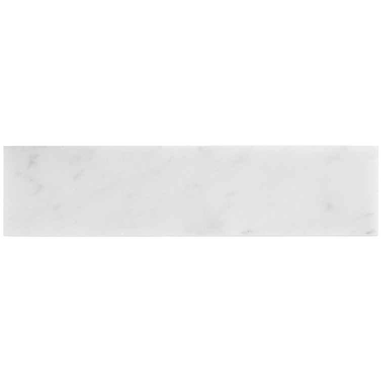 Carrara White 2x8 Honed Marble Subway Tile