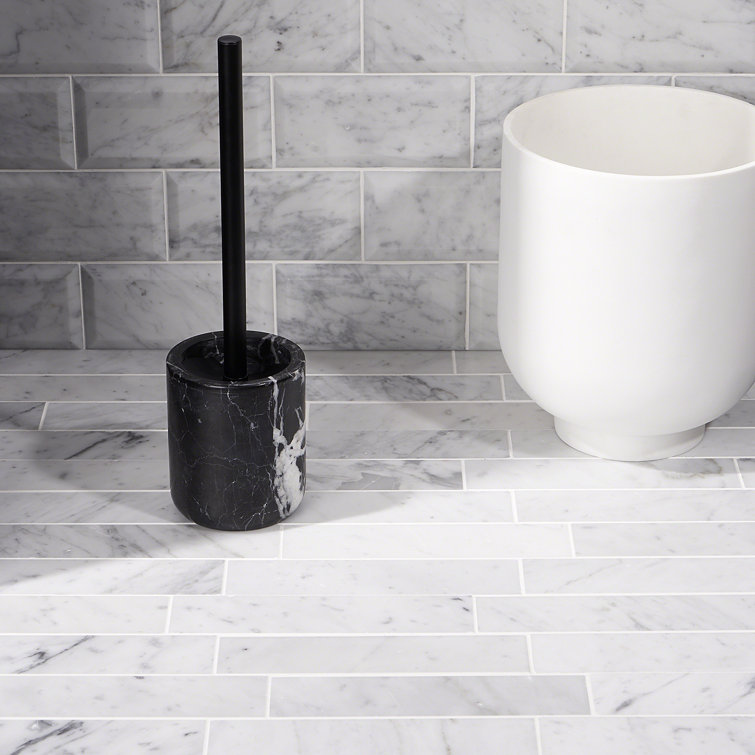 Carrara White 2x8 Honed Marble Subway Tile