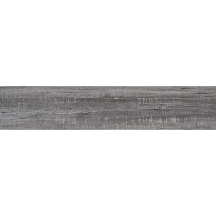 Belmond Mercury 8" x 40" Matte Gray Ceramic Floor and Wall Tile