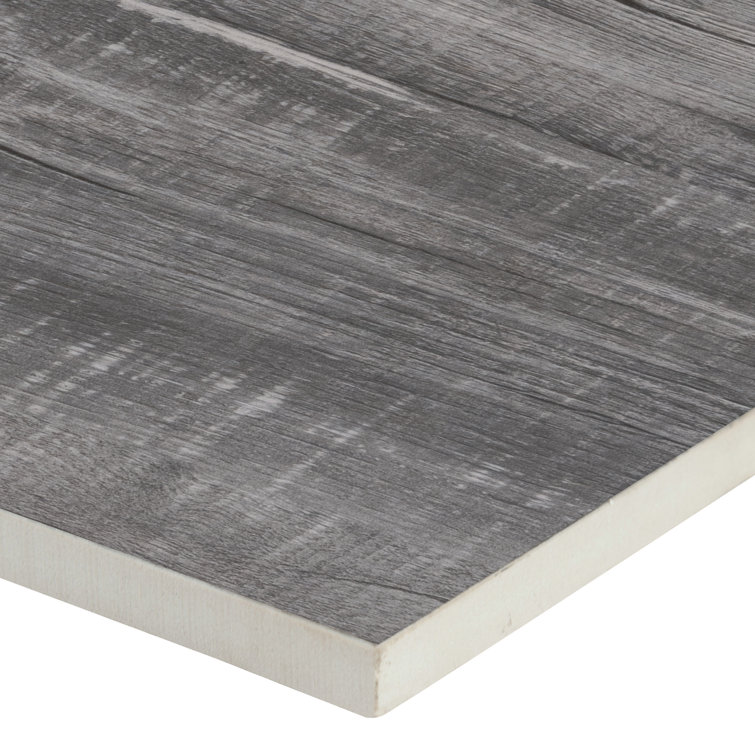 Belmond Mercury 8" x 40" Matte Gray Ceramic Floor and Wall Tile