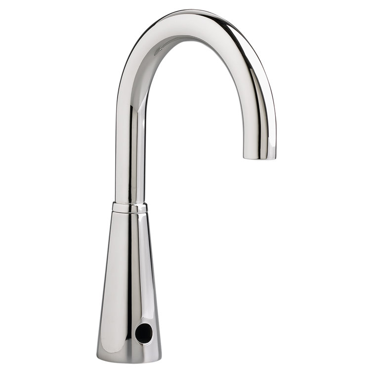 Polished Chrome Touchless Gooseneck Bathroom Sink Faucet