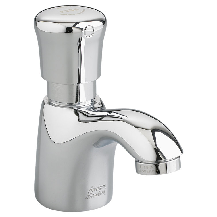 Polished Chrome Single Hole Push Button Faucet